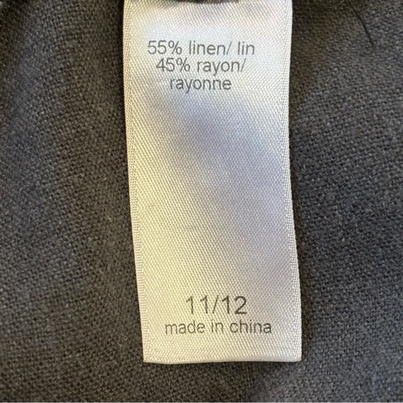 Maurices Linen Blend Gray Cargo Pants Size 11/12 - Picture 6 of 7